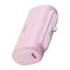 Baseus Compact gyorstöltő powerbank 5000 mAh, 20W iPhone csatlakozóval, rózsaszín