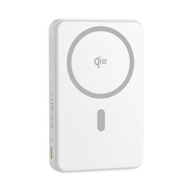   Baseus Airpow II Qi2 Magnetic vezeték nélküli gyorstöltő powerbank 10000 mAh, 22.5W, fehér + 60W USB Type-C, 30cm kábel