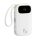 Baseus EnerFill FC31 gyorstöltő powerbank 20000 mAh, 45W, beépített 2×USB Type-C kábel, fehér
