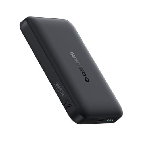 Baseus EnerFill FM11 Magnetic vezeték nélküli gyorstöltő powerbank 10000 mAh, 22.5W, fekete + USB Type-C, 30cm kábel