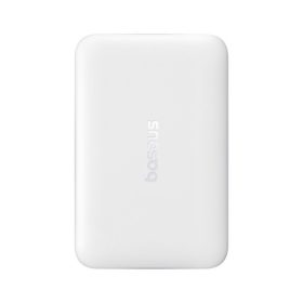   Baseus EnerFill FM11 Magnetic vezeték nélküli gyorstöltő powerbank 10000 mAh, 22.5W, fehér + 60W USB Type-C, 30cm kábel