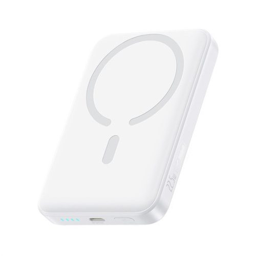 Baseus EnerFill FM11 Magnetic vezeték nélküli gyorstöltő powerbank 10000 mAh, 22.5W, fehér + 60W USB Type-C, 30cm kábel