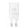 Baseus GaN5 Mini hálózati gyorstöltő 20W, USB Type-C, fehér + 100W USB Type-C, 1m kábel