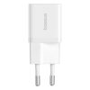 Baseus GaN5 Mini hálózati gyorstöltő 25W, USB Type-C, fehér