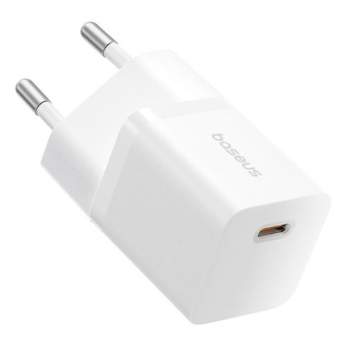 Baseus GaN5 Mini hálózati gyorstöltő 25W, USB Type-C, fehér
