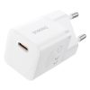 Baseus GaN5 Mini hálózati gyorstöltő 25W, USB Type-C, fehér + 100W USB Type-C, 1m kábel