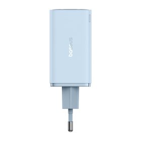   Baseus GaN6 Pro hálózati gyorstöltő 65W, 2×USB Type-C + 2×USB Type-A, kék + 100W USB Type-C, 1m kábel
