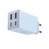 Baseus GaN6 Pro hálózati gyorstöltő 65W, 2×USB Type-C + 2×USB Type-A, kék + 100W USB Type-C, 1m kábel