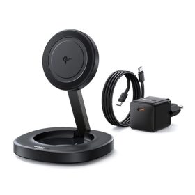   Baseus EnerFill FF11 vezeték nélküli töltő 15W, fekete + 20W hálózati gyorstöltő + USB Type-C, 1m kábel