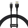 Baseus Flash 2 USB Type-A – USB Type-C, 100W gyorstöltő adatkábel, 1m, fekete