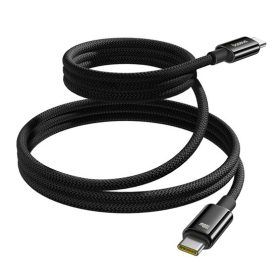   Baseus Tungsten Gold Magnetic USB Type-C, 100W gyorstöltő adatkábel, 1m, fekete
