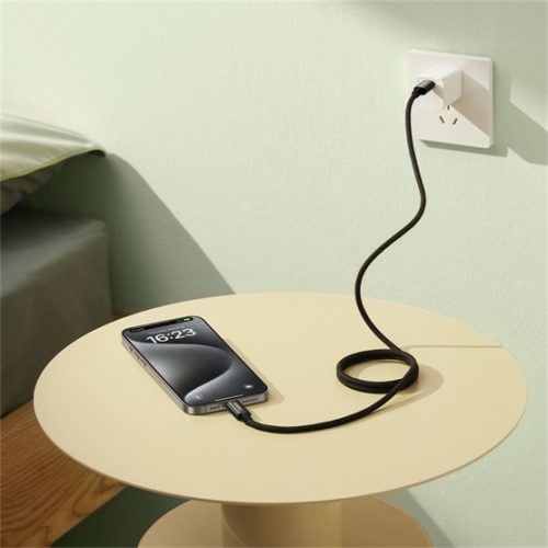 Baseus Tungsten Gold Magnetic USB Type-C, 100W gyorstöltő adatkábel, 1m, fekete