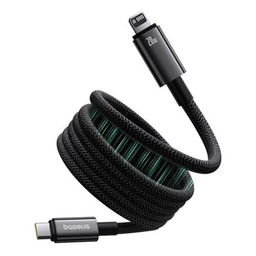 Baseus Tungsten Gold Magnetic USB Type-C – iPhone, 20W gyorstöltő adatkábel, 1m, fekete