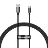 Baseus Superior USB Type-A – USB Type-C, 100W gyorstöltő adatkábel, 1m, fekete