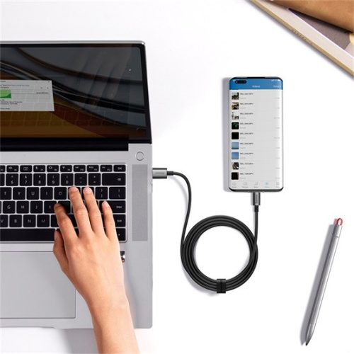 Baseus Superior USB Type-A – USB Type-C, 100W gyorstöltő adatkábel, 1m, fekete