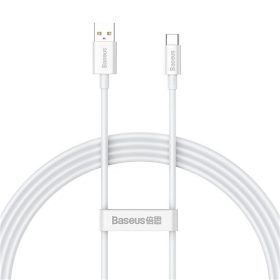   Baseus Superior USB Type-A – USB Type-C, 100W gyorstöltő adatkábel, 1.5m, fehér