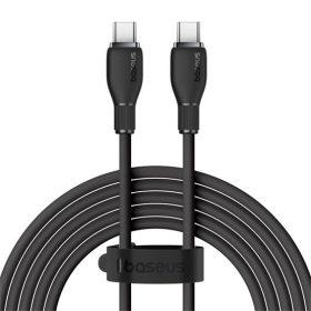   Baseus Pudding USB Type-C, 100W gyorstöltő adatkábel, 1.2m, fekete