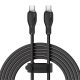 Baseus Pudding USB Type-C, 100W gyorstöltő adatkábel, 1.2m, fekete