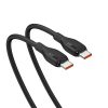 Baseus Pudding USB Type-C, 100W gyorstöltő adatkábel, 1.2m, fekete