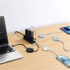 Baseus Free2Draw Mini USB Type-C, 100W automata behúzós gyorstöltő adatkábel, 1m, fekete