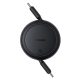 Baseus Free2Pull Mini USB Type-C, 60W automata behúzós gyorstöltő adatkábel, 1m, fekete