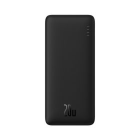   Baseus Airpow gyorstöltő powerbank 10000 mAh, 20W, fekete + USB Type-C, 30cm kábel
