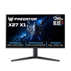   Acer 27" Predator X27X1BMIIPPRUZX ZeroFrame  - OLED - UHD - 240Hz | 2 év garancia |