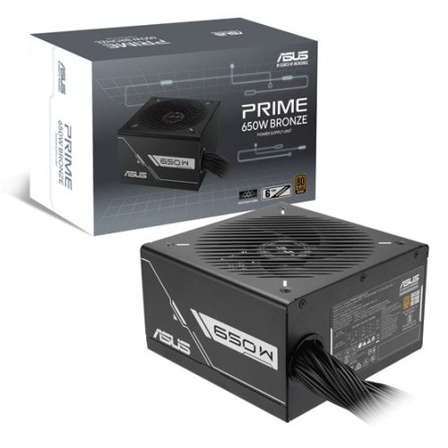 Asus Prime 650W - PRIME-650B-BLACK - 80+ Bronze - Nem moduláris - fekete tápegység