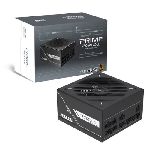Asus Prime 750W - PRIME-750G-BLACK - 80+ Bronze - fekete tápegység