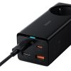 Baseus GaN3 Pro töltőállomás 65W, 1×CEE 7/3 + 2×USB Type-A + 2×USB Type-C + 100W USB Type-C, 1m kábel