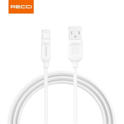 RECCI RCL-P200W Lightning-USB kábel, fehér - 2m