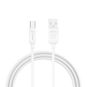 RECCI RCM-P200W USB Tpye-A – Micro USB kábel, fehér - 2m