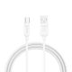 RECCI RCM-P200W USB Tpye-A – Micro USB kábel, fehér - 2m