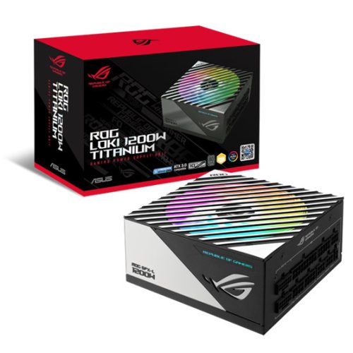 Asus ROG Loki 1200W - ROG-LOKI-1200T-SFX-L-GAMING - 80+ Platinum  - ATX 3.1 - Moduláris - fekete tápegység