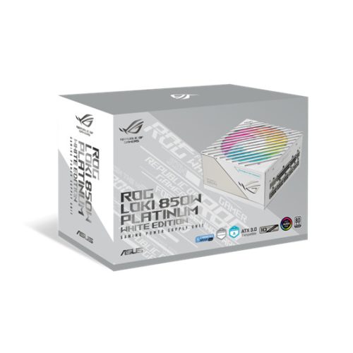 Asus ROG Loki 850W - ROG-LOKI-850P-WHITE-SFX-L-GAMING - 80+ Platinum  - ATX 3.1 - Moduláris - fehér tápegység
