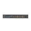 Lanberg Switch menedzsment nélküli, 16x 100Mb PoE+/ 2x 1GB/1X SFP, 10", 19" rackes (150W)