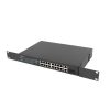 Lanberg Switch menedzsment nélküli, 16x 100Mb PoE+/ 2x 1GB/1X SFP, rackes (250W)