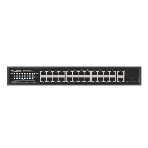 Lanberg Switch 24x 100Mb PoE+/ 2x Combo 19" rackes (360W) V2
