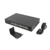 Lanberg Switch 24x 1GbE PoE+/ 2x GbE/ 2 SFP ,19" rackes (360W) 