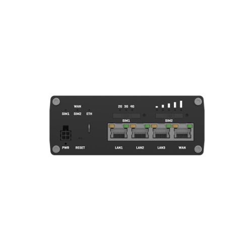 Teltonika LTE Cat6 router, Dual SIM, 4xLAN, VPN, RMS, ipari kivitel