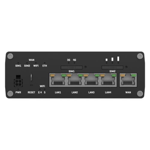 Teltonika LTE Cat12 router, 5xRJ45, Wi-Fi, GNSS, Bluetooth, ipari