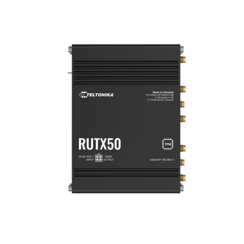 Teltonika 5G router Dual SIM, 5xRJ45, Wi-Fi, USB, RMS, ipari alkalmazás