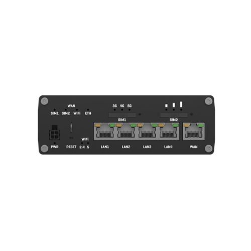 Teltonika 5G router Dual SIM, 5xRJ45, Wi-Fi, USB, RMS, ipari alkalmazás