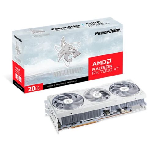 PowerColor AMD RX 7900 XT Hellhound 20GB GDDR6 - RX7900XT 20G-L/OC/WHITE