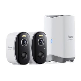   Baseus Security N1 Plus 2K kültéri biztonsági kamera KIT, fehér