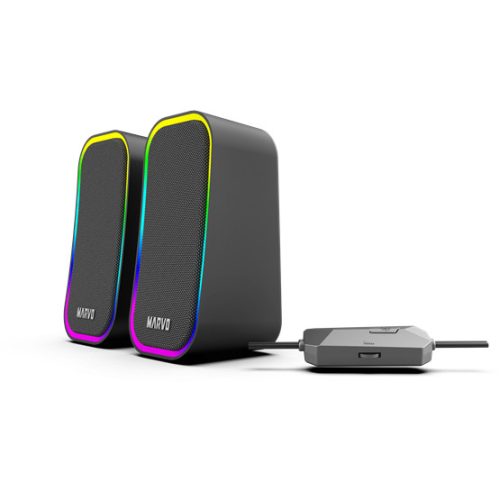MARVO Havoc 20 vezetékes hangszóró - fekete - RGB viágítás