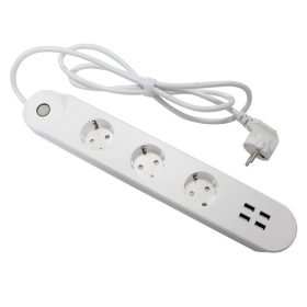   Denver SHP-300U okos hálózati hosszabbító és 4db USB töltő