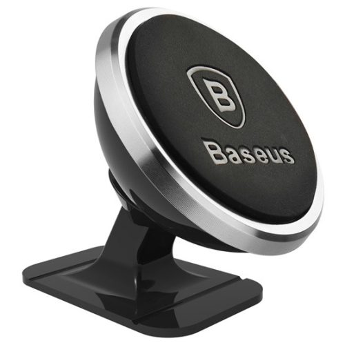 Baseus 360° Magnetic műszerfalra rögzíthető autós telefontartó, ezüst