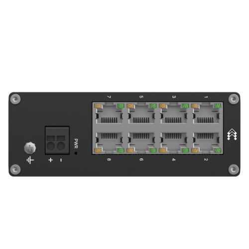 Teltonika 8 portos nem menedzselhető Ethernet switch, DIN sín