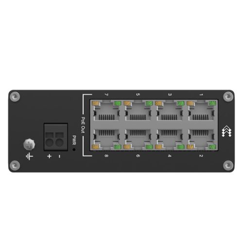 Teltonika 8 portos nem menedzselhető PoE switch, 240W, DIN sín